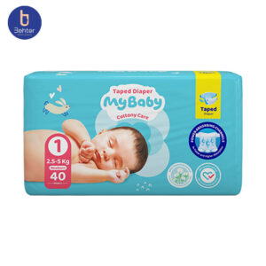 پوشک مای بیبی چسبی سایز1 نوزادی بسته بندی 40عددی My baby diaper size 1New born ,40pcs