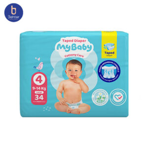 پوشک مای بیبی چسبی سایز 4 لارج بسته بندی 34عددی My baby diaper size 4 large ,34pcs