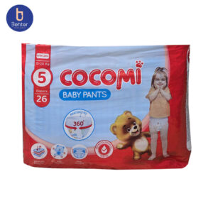 پوشک کوکومی شورتی سایز 5 اکسترا لارج بسته بندی 26 عددی Cocomi diapers, size 5 Extra Large, 26 pack