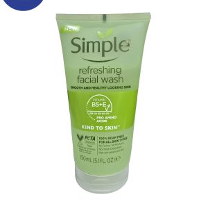 ژل شستشوی صورت رفرشینگ سیمپل 150 میل Simple refreshing face wash gel 150 ml
