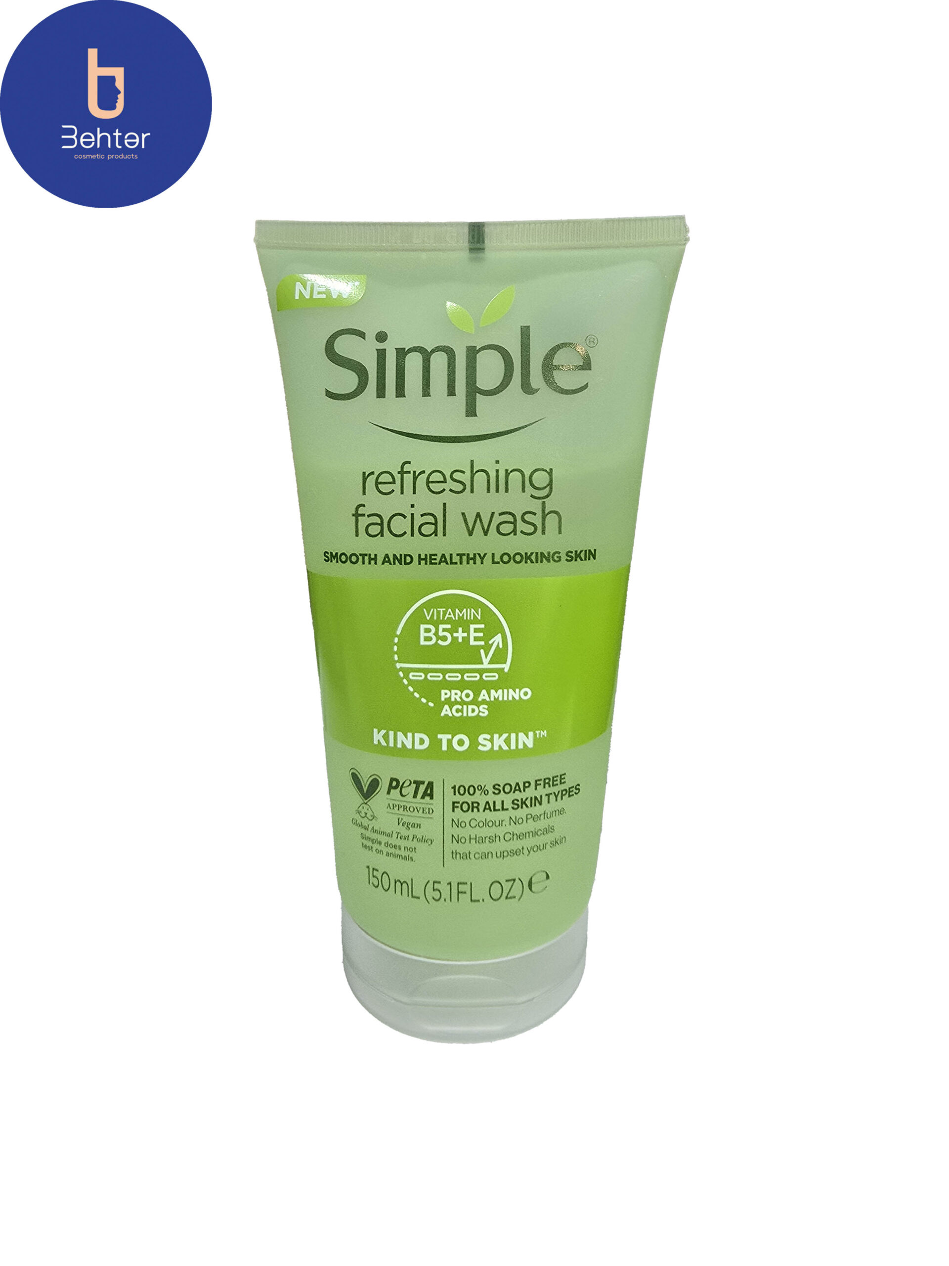 ژل شستشوی صورت رفرشینگ سیمپل 150 میل Simple refreshing face wash gel 150 ml