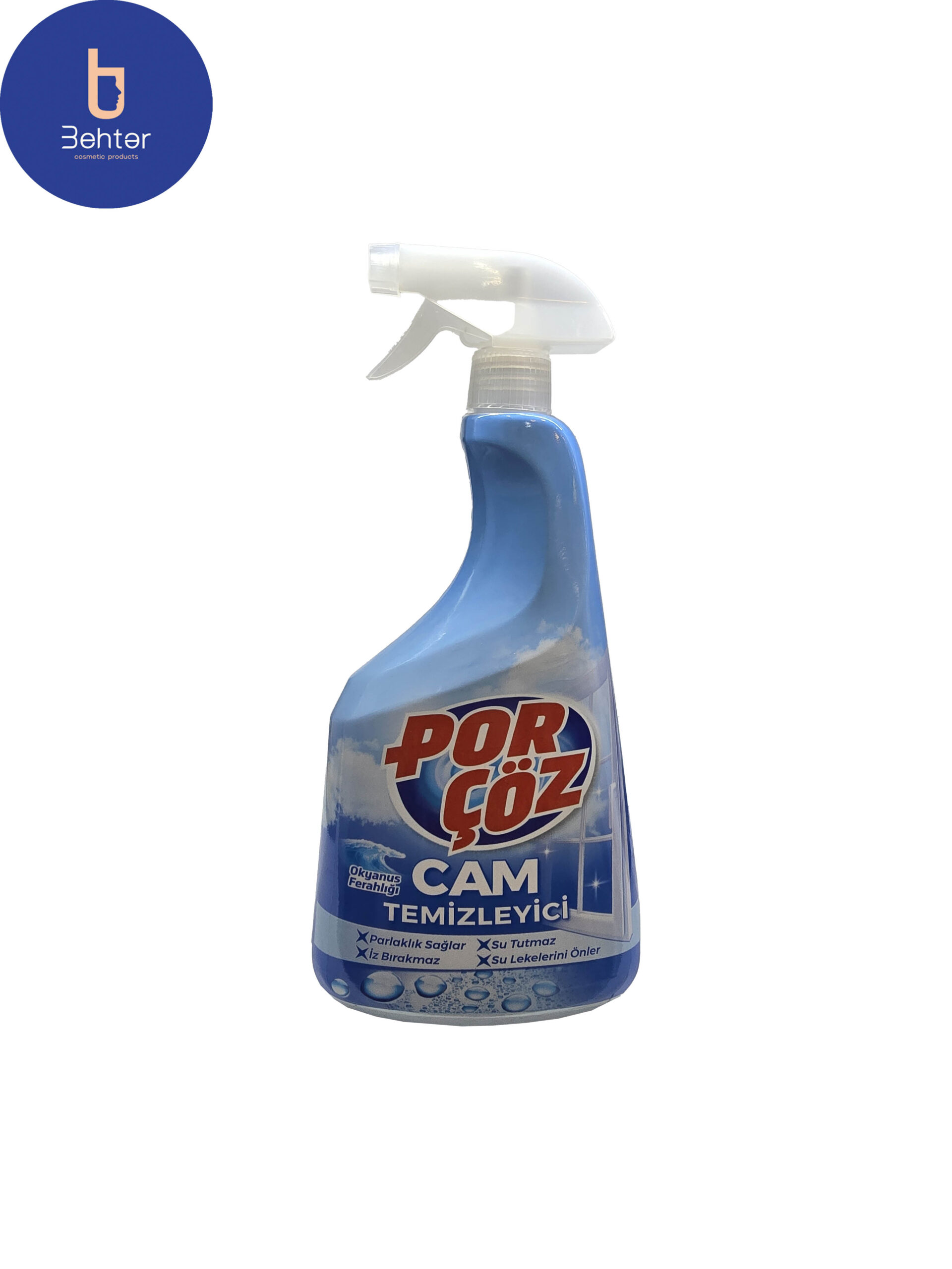 اسپری شیشه پاک کن پورچوز 750 میل Por coz glass cleaner spray 750 ml