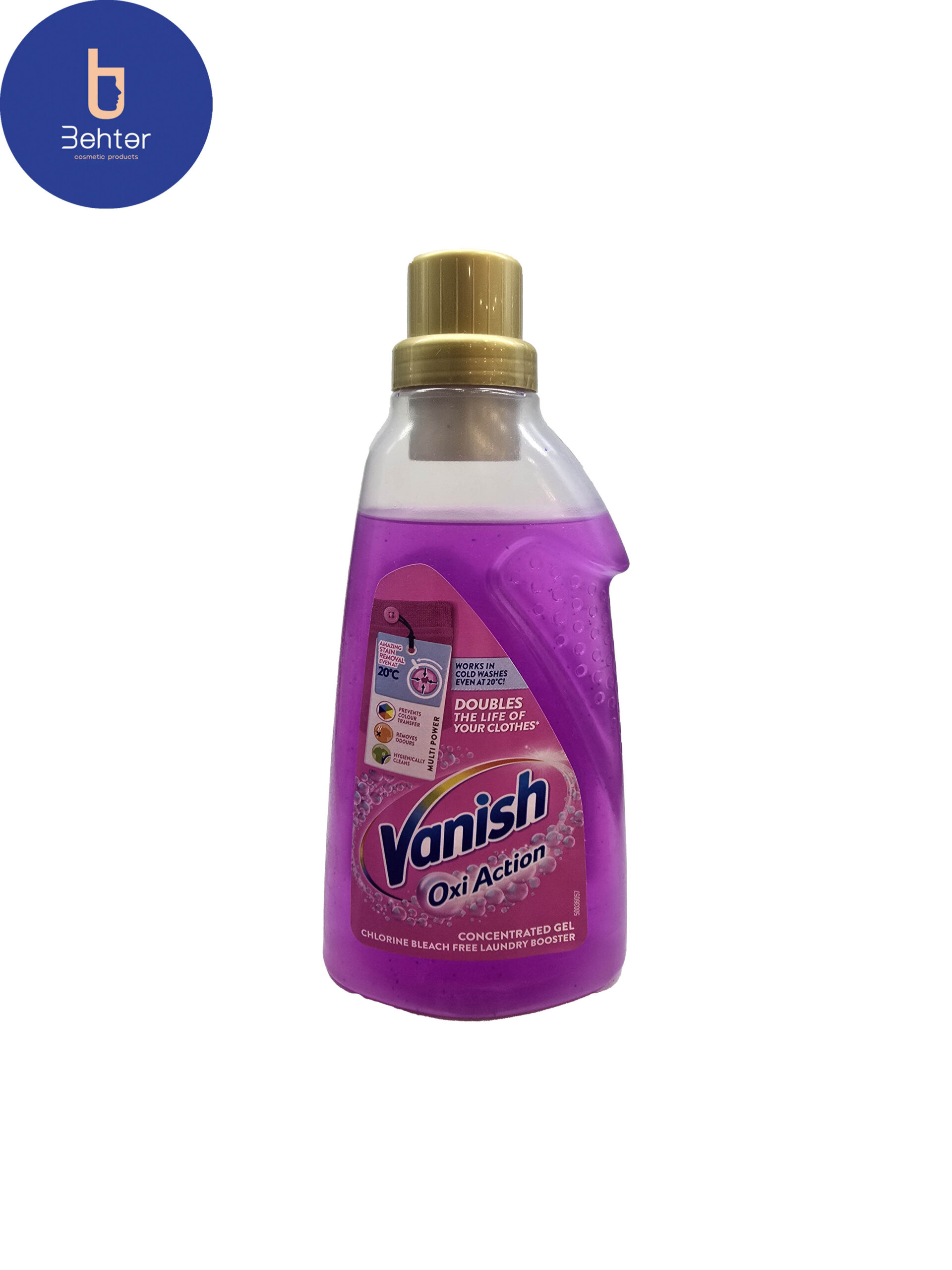مایع لکه بر لباس ونیش مدل Oxi Action مناسب لباس‌ های رنگی حجم 750 میل Vanish clothes liquid , Oxi Action model, suitable for colored clothes, 750 ml