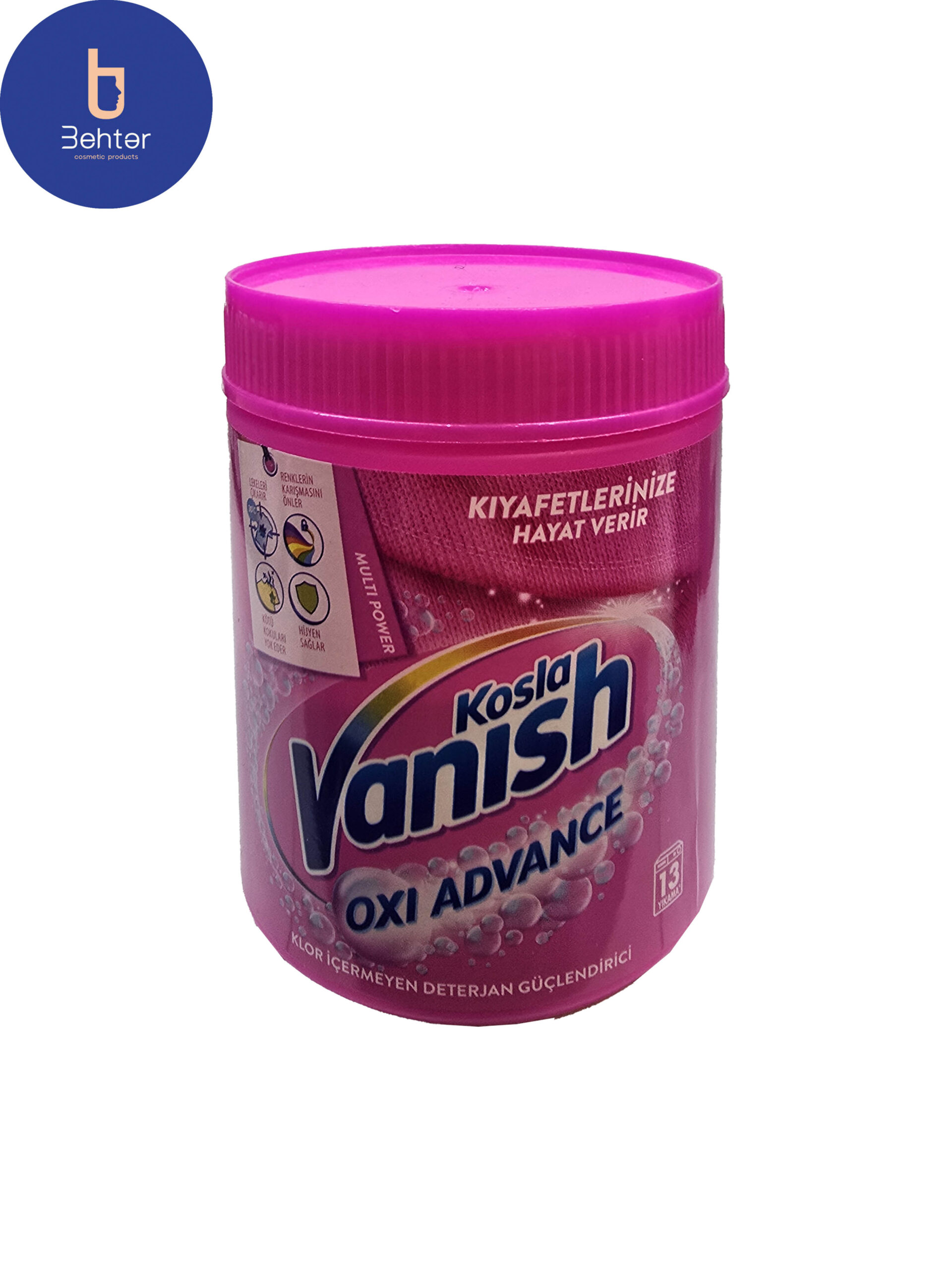 پودر لکه بر لباس ونیش مدل Oxi Advance حجم 400 گرم Vanish stain powder on clothes, model Oxi Advance, 400 gr