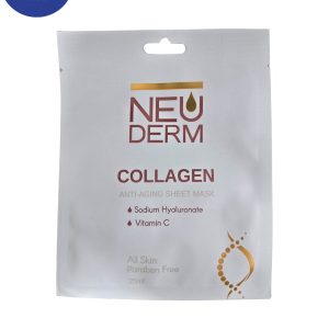 ماسک صورت نقابی کلاژن نئودرم 25 میل Neuderm collagen face mask 25 ml