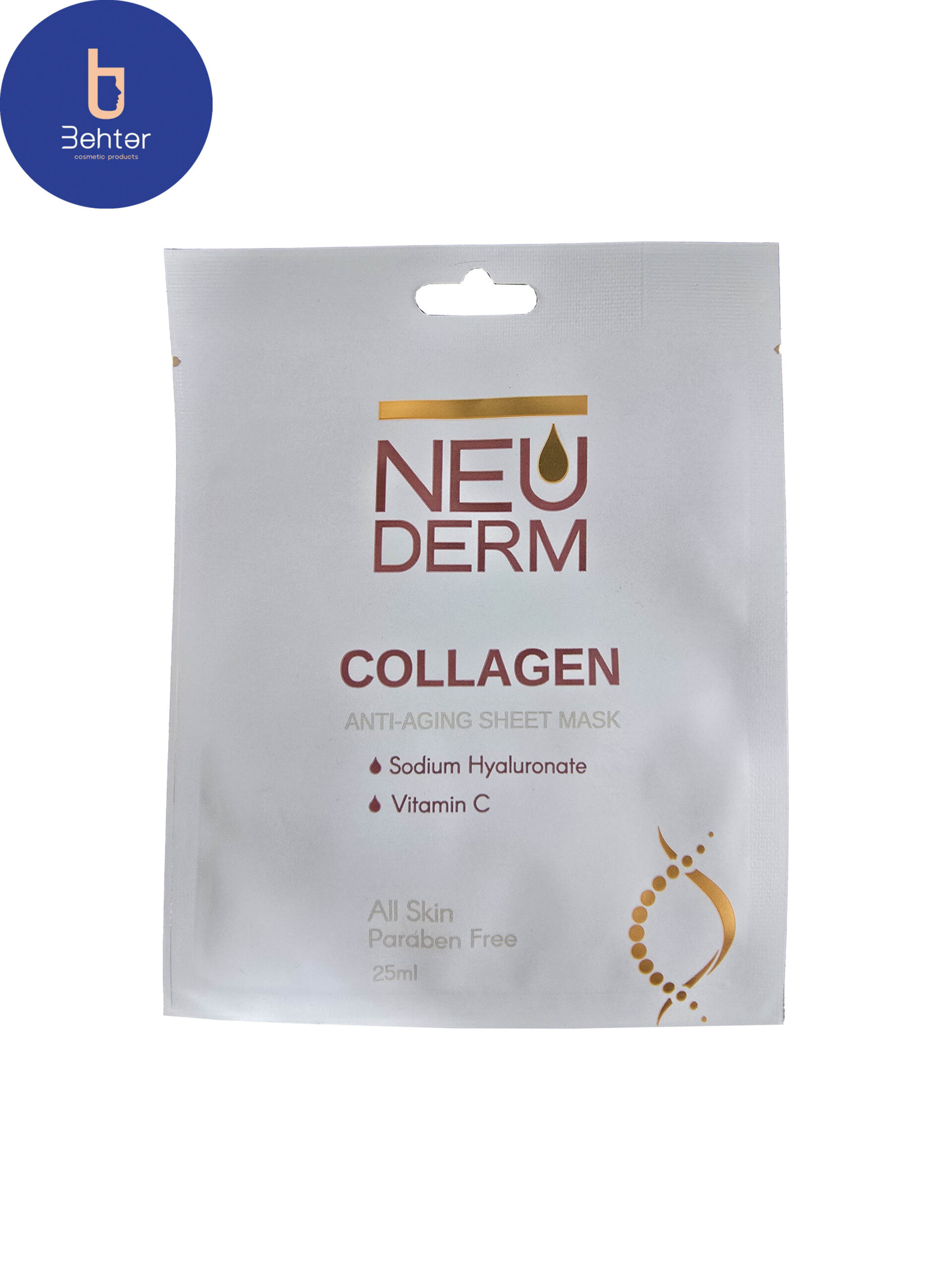 ماسک صورت نقابی کلاژن نئودرم 25 میل Neuderm collagen face mask 25 ml