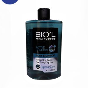 شامپو بدن بیول مدل Active Comfort مناسب آقایان حجم 480 میلBiol Active Comfort body shampoo for men, volume 480 ml