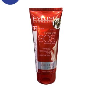 کرم ضد ترک پا اولاین 5% اوره مدل extra soft SOS very dry skin حجم 100میلeveline anti-crack cream 5% urea, model extra soft SOS very dry skin, volume 100 ml