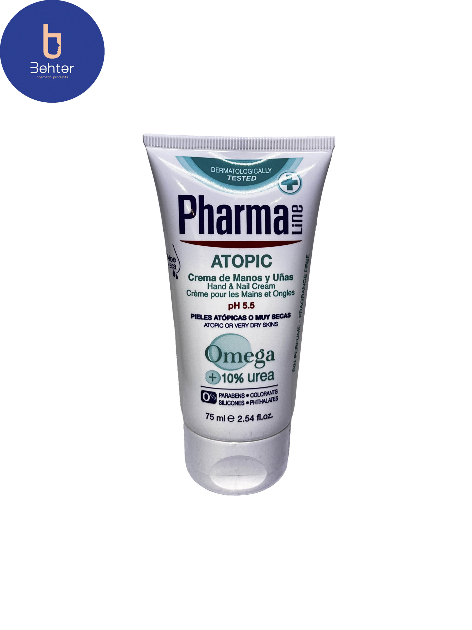 کرم دست مخصوص پوست خشک فارما لاین مدل آتوپیک امگا75 میل Pharma line Atopic Omega Hand Cream for Dry Skin, 75 ml