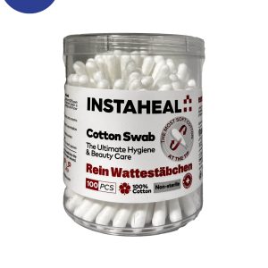 گوش پاکن اینستاهیل بسته بندی 100 عددی Instaheal fine cotton swabs ,Pack of 100
