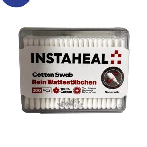 گوش پاک کن اینستاهیل بسته بندی 200 عددی Instaheal fine cotton swabs, 200 pieces