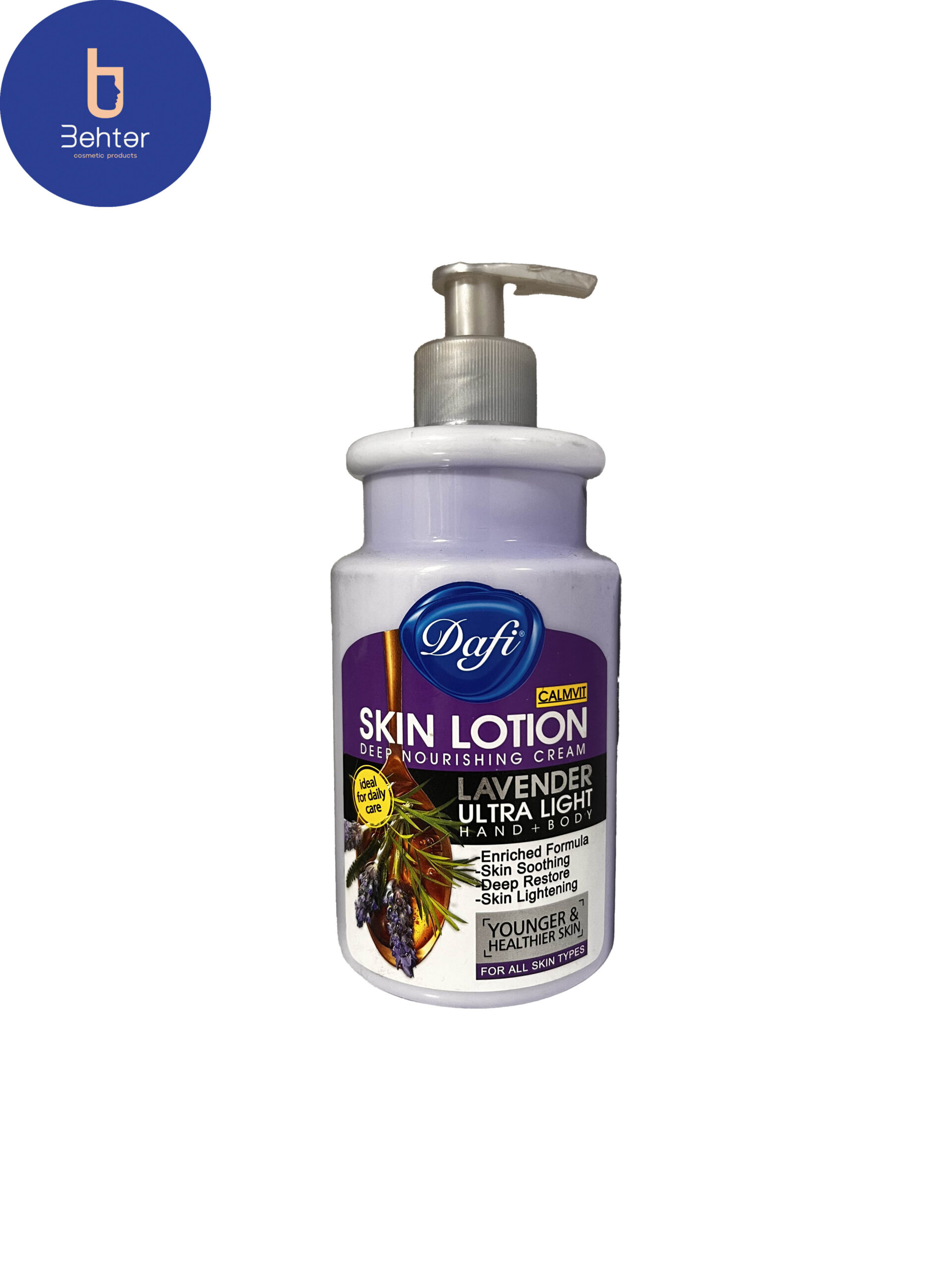 لوسیون مرطوب کننده بدن اسطوخودوس دافی مناسب انواع پوست 470 میلDuffy lavender moisturizing body lotion suitable for all skin types 470 ml