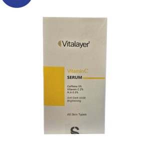 سرم دور چشم کافئین و ویتامین سی ویتالیر30میل Vitalayer Caffeine and Vitamin C Eye Serum 30ml