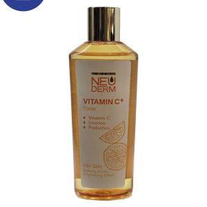 تونر پاک کننده پوست حاوی ویتامین C پوست چرب نئودرم 200 میل Neuderm Skin Cleansing Toner with Vitamin C for Oily Skin 200 ml