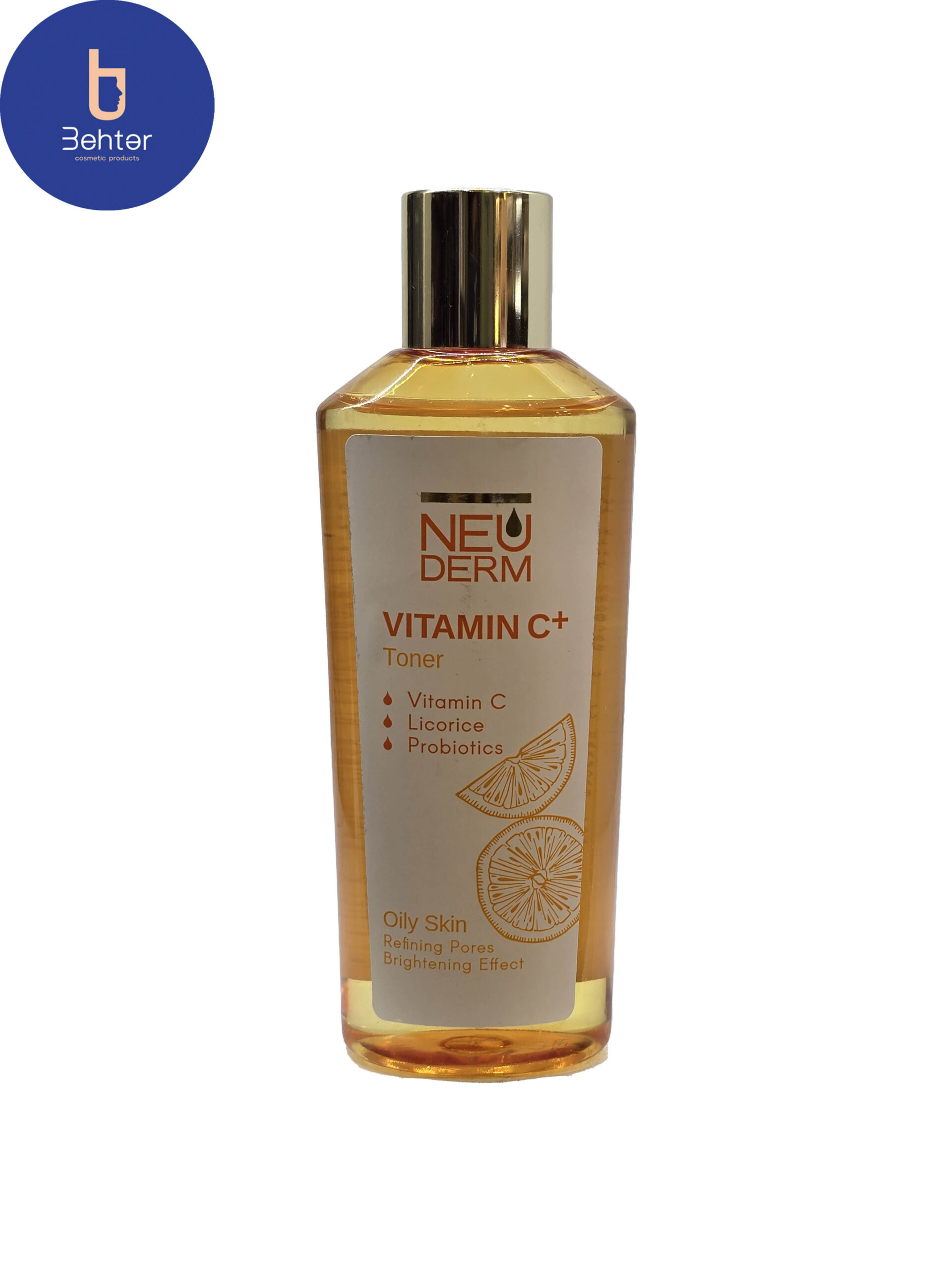 تونر پاک کننده پوست حاوی ویتامین C پوست چرب نئودرم 200 میل Neuderm Skin Cleansing Toner with Vitamin C for Oily Skin 200 ml