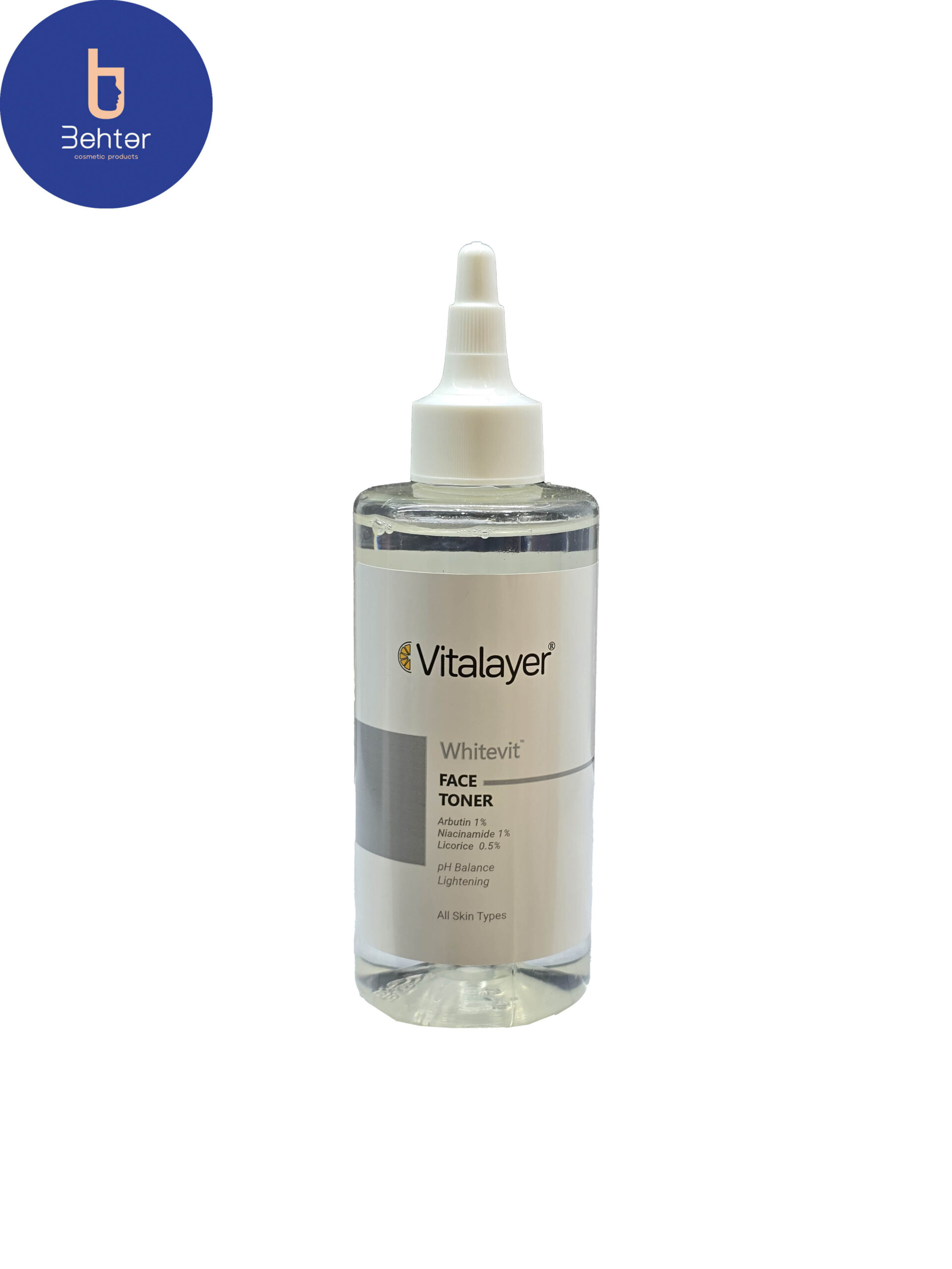 تونر پاک کننده صورت ویتالیر مدل Whitevitحجم 200 میل Vitalayer Facial Cleansing Toner Whitevit model, 200 ml