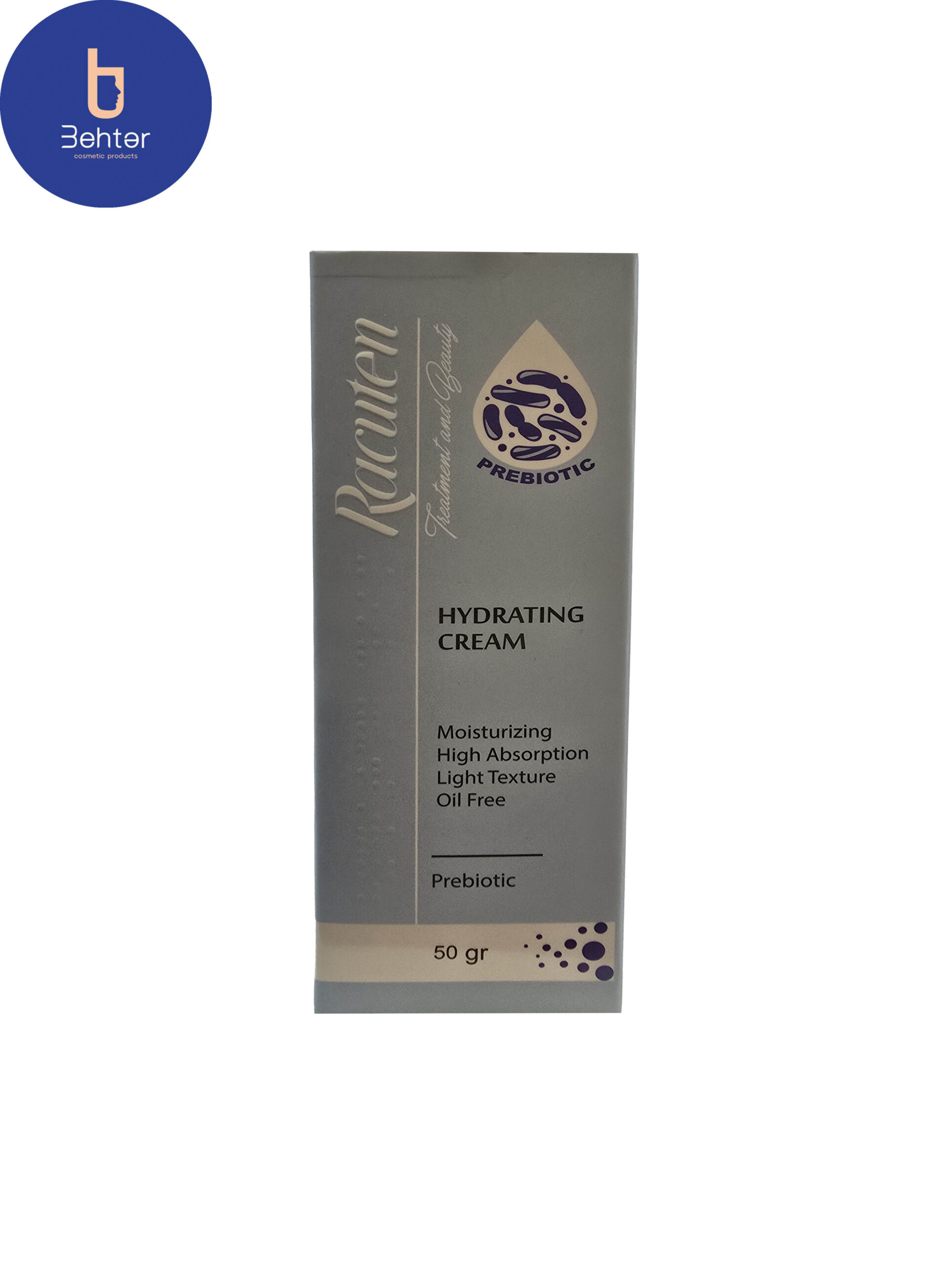 کرم آبرسان راکوتن مناسب پوست چرب 50گرم Racuten Moisturizing Cream for Oily Skin 50g