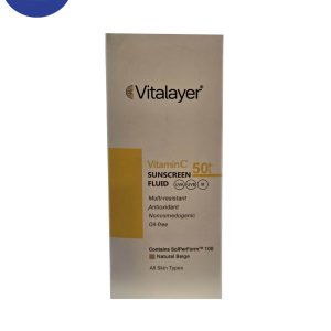 فلوئید ضد آفتاب ویتامین سی ویتالیر مناسب انواع پوست(بژطبیعی) 50میل Vitalayer Vitamin C Sunscreen Liquid Suitable for All Skin (beige) 50 ml