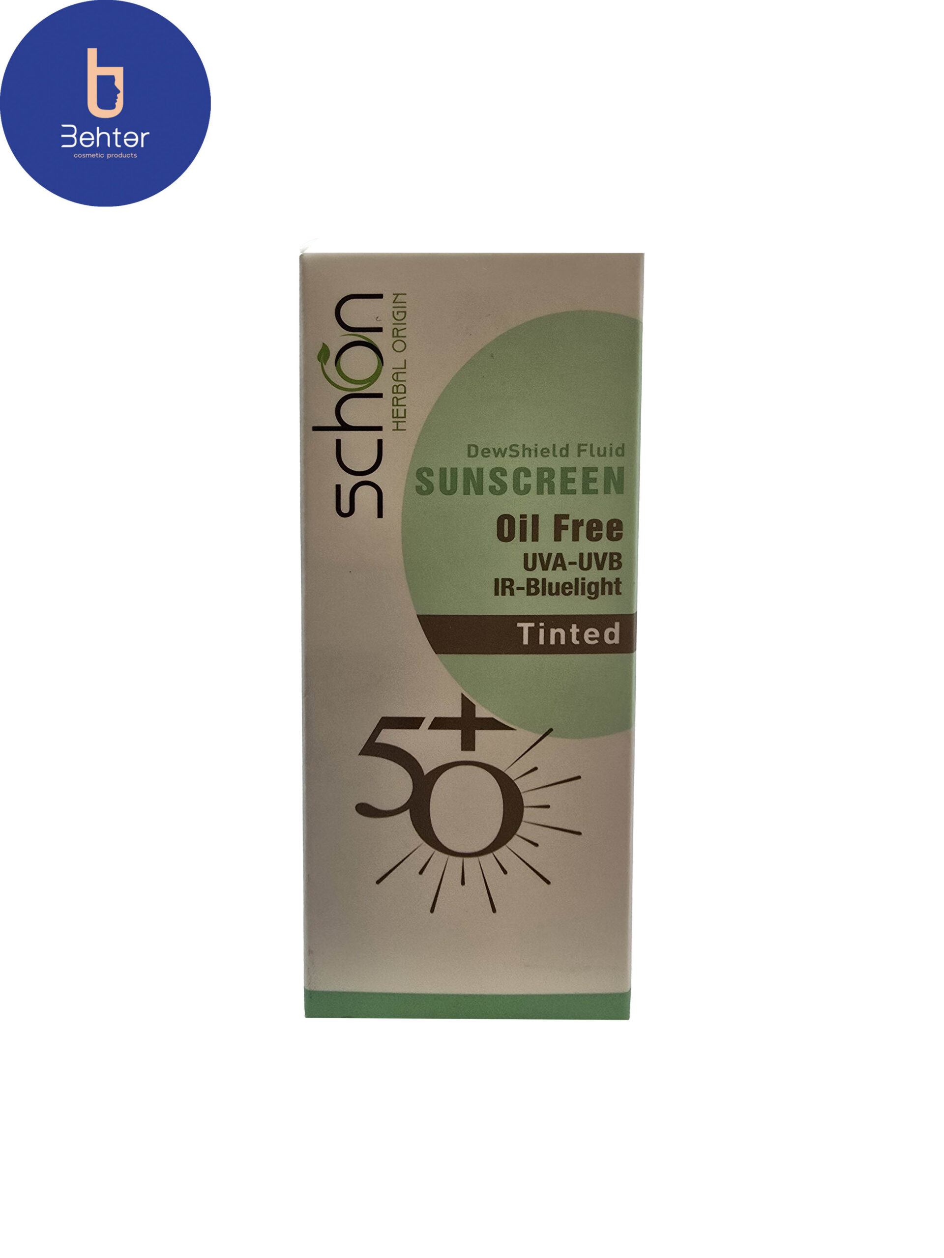 ضد آفتاب رنگی فلوئیدی دیووشیلد شون 50میل Schon Dewshield fluid colored Sunscreen 50ml