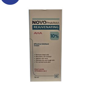 کرم لایه بردار جوان کننده نووفارما ( AHA 10 ) 50میل Novo  pharma Rejuvenating Peeling Cream (AHA 10) 50 ml