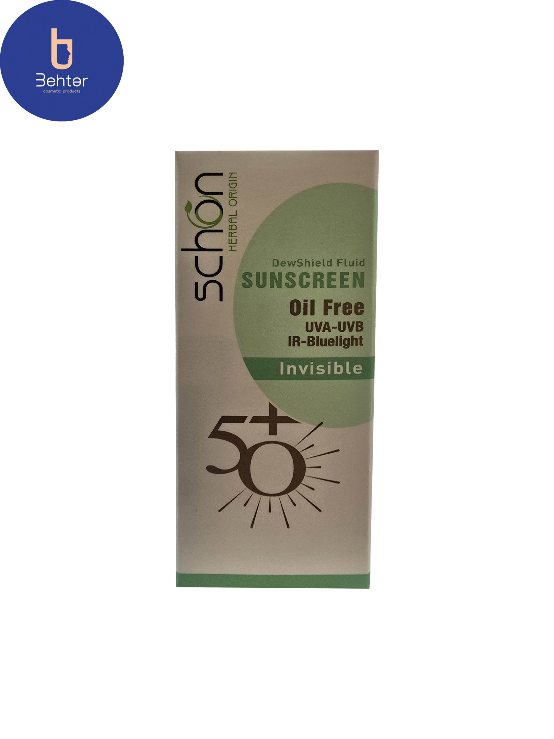 ضد آفتاب بی‌رنگ فلوئیدی دیووشیلد شون 50میل Schon Dewshield fluid Colorless Sunscreen 50ml