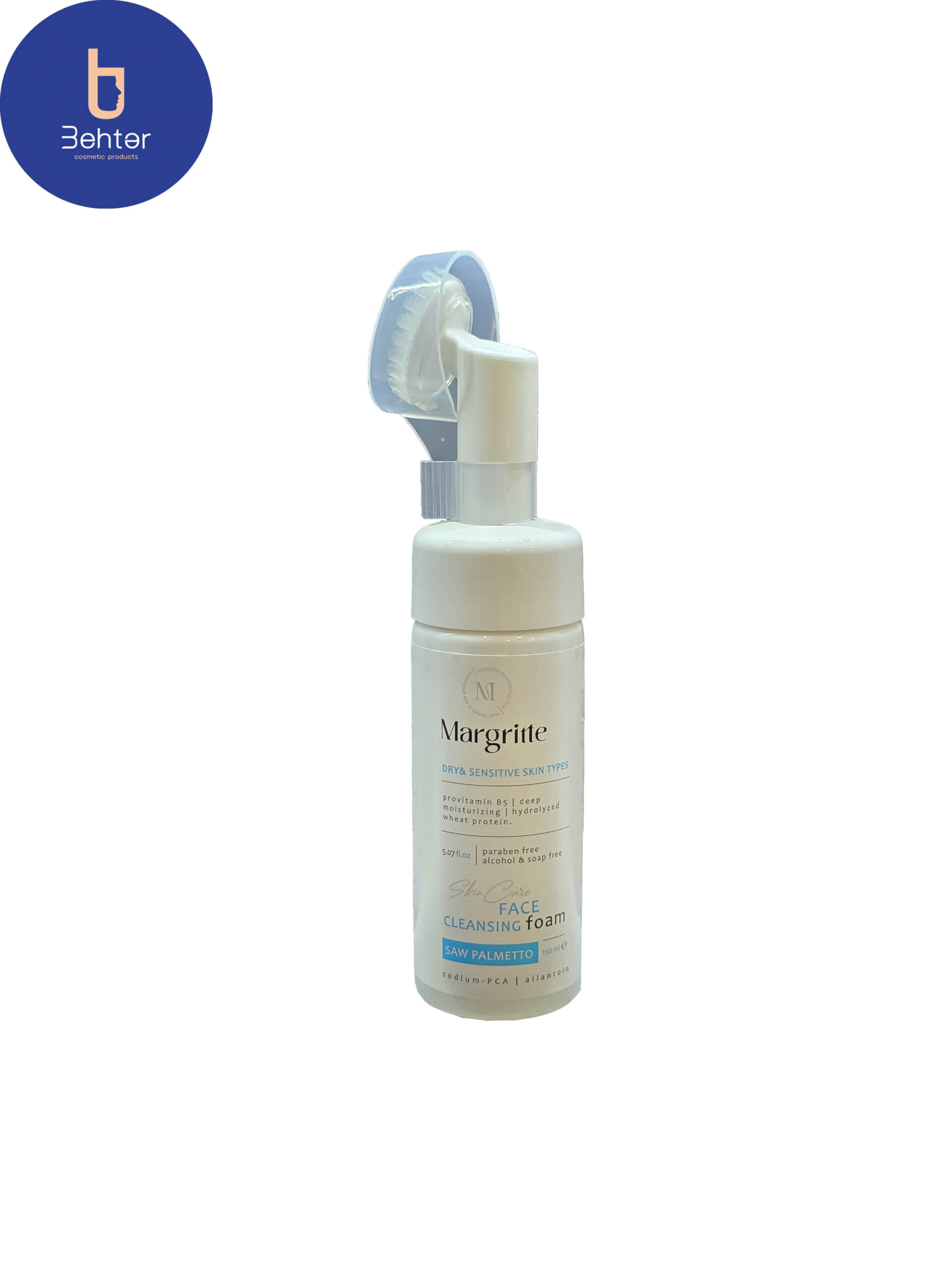 فوم شستشوی صورت مارگریت مناسب پوست خشک و حساس 150میل Margritte facial cleansing foam ,suitable for dry and sensitive skin ,150ml
