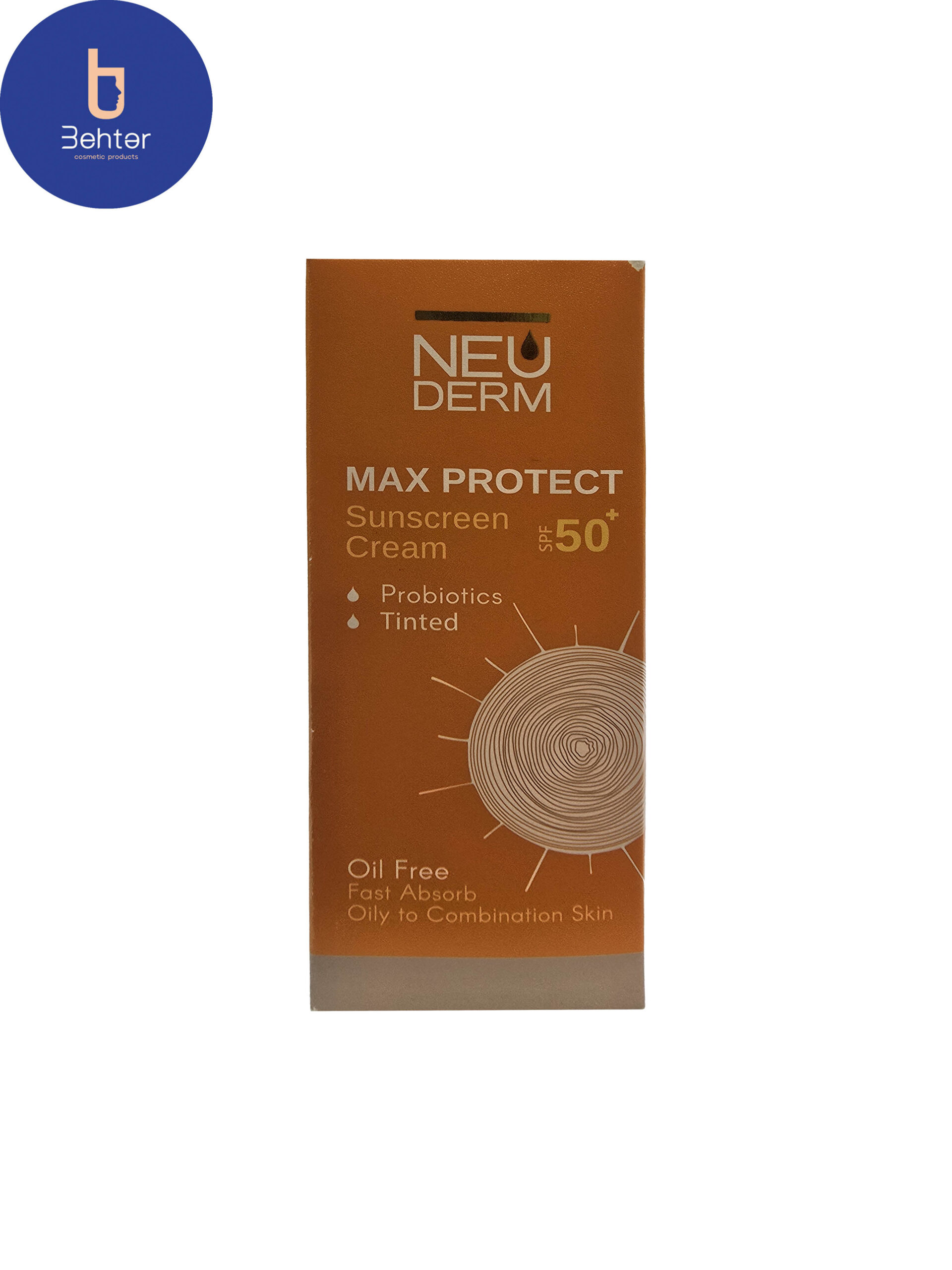 ضد آفتاب فاقد چربی مکس پروتکت نئودرم (رنگی) 50میل Max Protect Neuderm Oil-Free Sunscreen (Tinted) 50ml