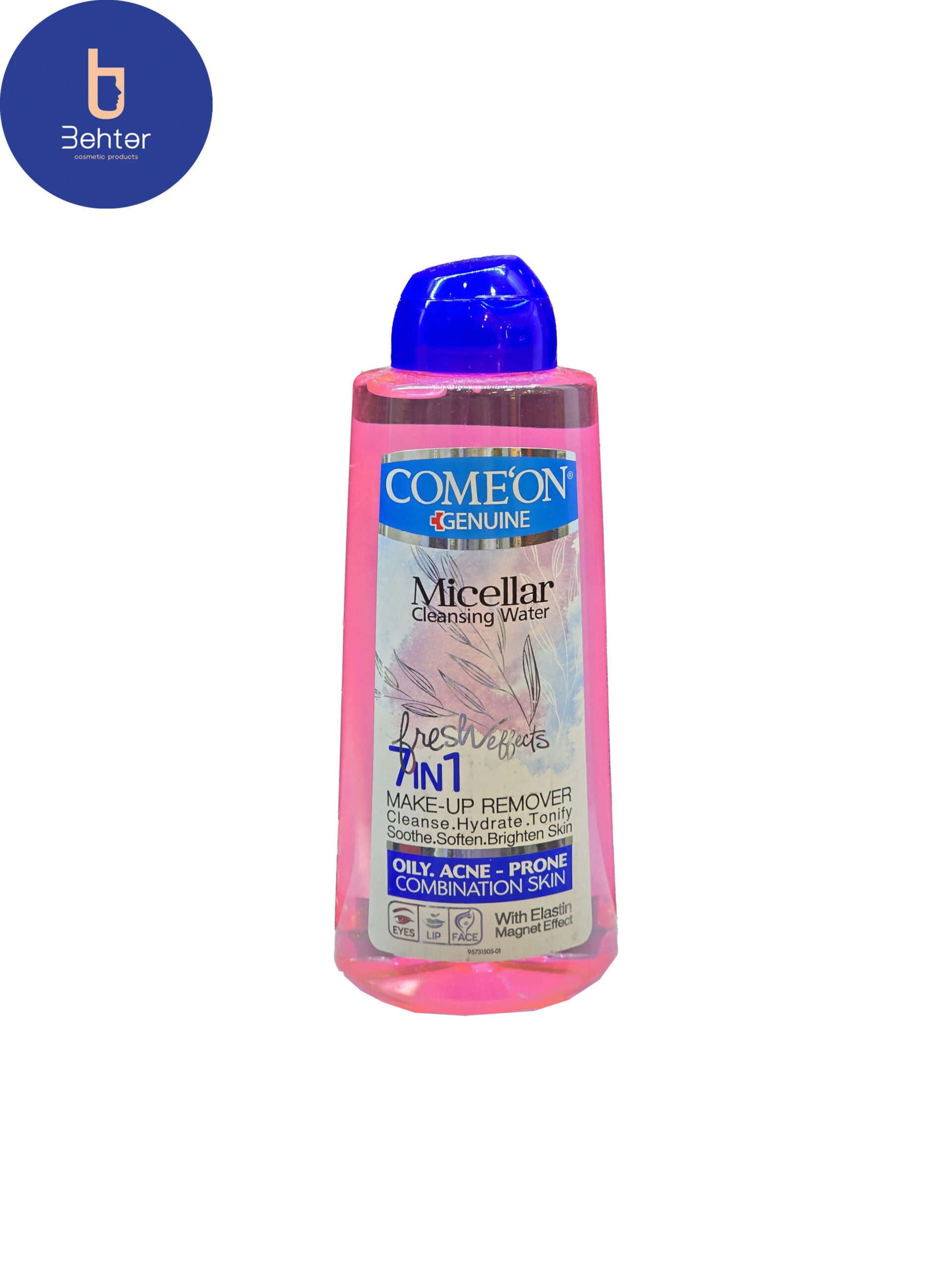 میسلار واتر کامان مناسب پوست چرب تا مختلط 400میل Comeon Micellar Water, suitable for oily to combination skin, 400 ml