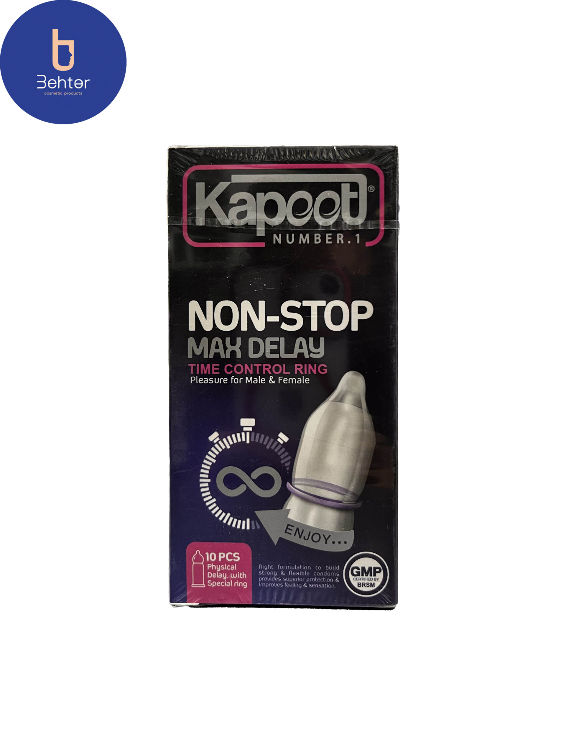 کاندوم کاپوت مدل Non Stop Max Delay تعداد 10 عددNon Stop Max Delay Condom Hood, 10 pieces