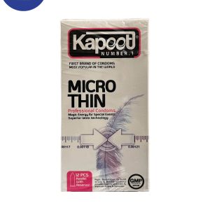 کاندوم کاپوت مدل Micro Thin تعداد 12 عددMicro Thin Hood Condoms, 12 pieces