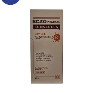 ضد آفتاب اگزوفارما مناسب انواع پوستSPF50 (بی رنگ) ۵۰ میل Eczo pharma sunscreen suitable for all skin types SPF50 (colorless) 50 ml