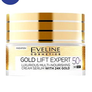 کرم روز و شب لیفتینگ گلد و ضد چروک اولاین 50میل Eveline Gold Lifting and Anti-Wrinkle Day and Night Cream 50ml