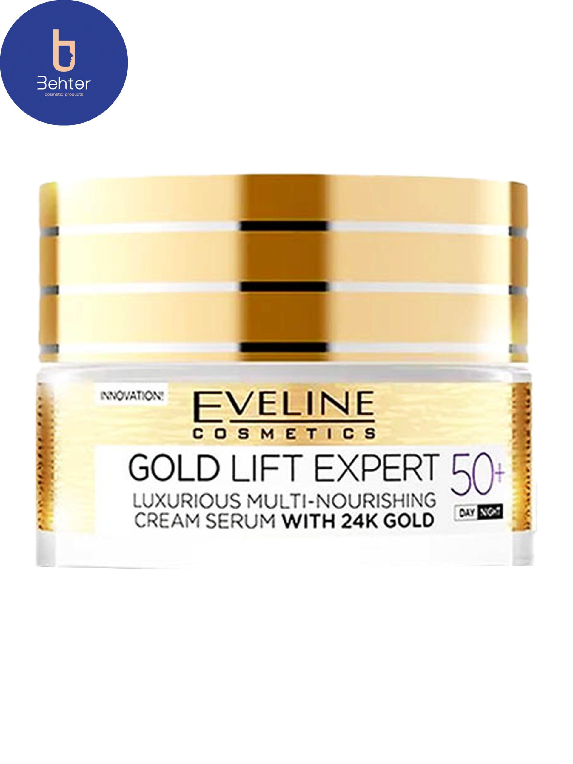 کرم روز و شب لیفتینگ گلد و ضد چروک اولاین 50میل Eveline Gold Lifting and Anti-Wrinkle Day and Night Cream 50ml