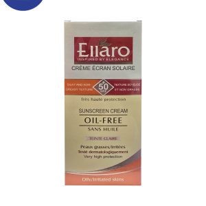 کرم ضد آفتاب فاقد چربی SPF 50 الارو (بژ روشن) 40میل Ellaro Oil-Free Sunscreen SPF 50 (Light Beige) 40ml