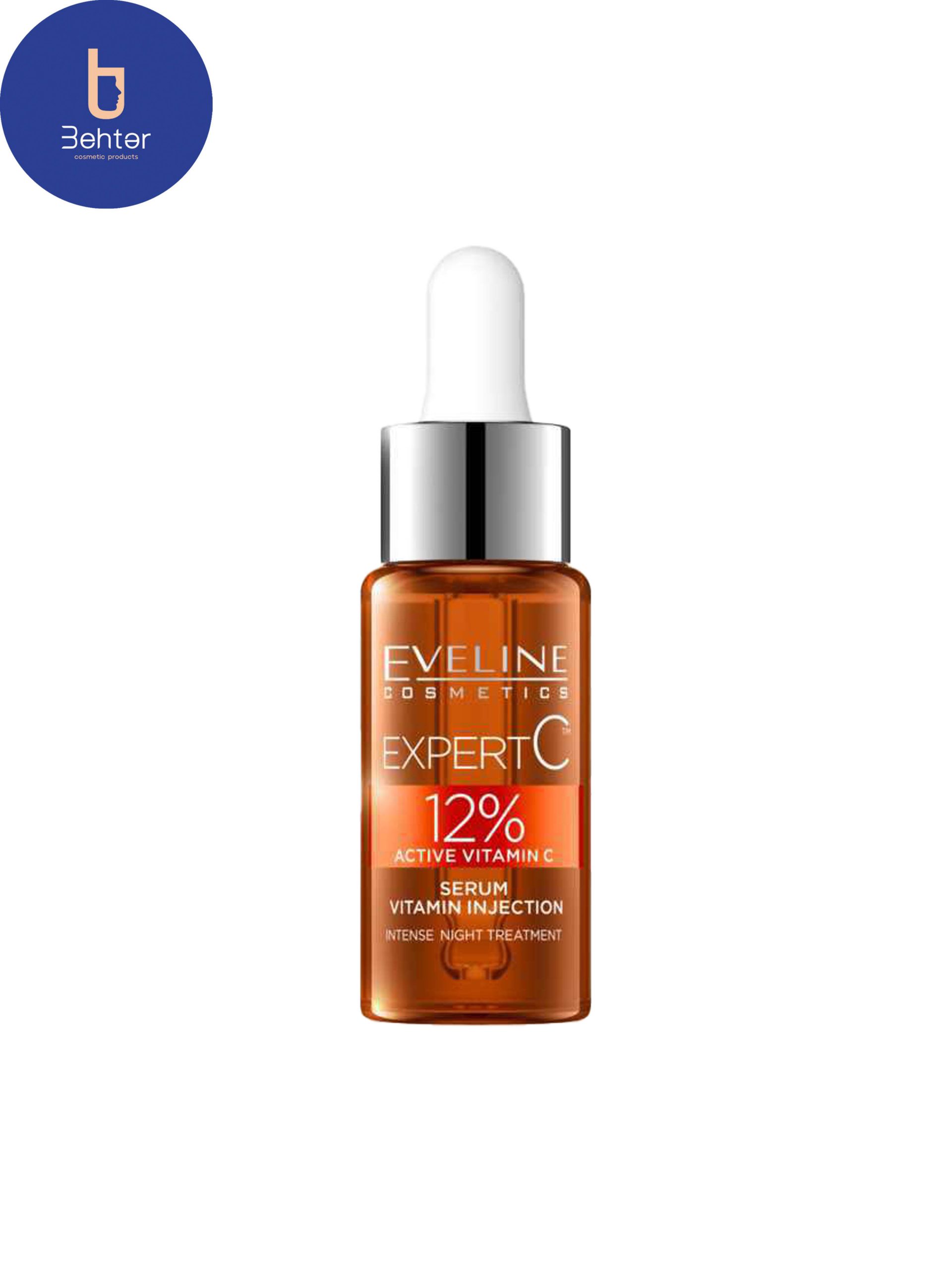 سرم روشن کننده و جوان کننده ویتامین C اولاین 18میل Eveline Vitamin C Brightening and Rejuvenating Serum 18ml