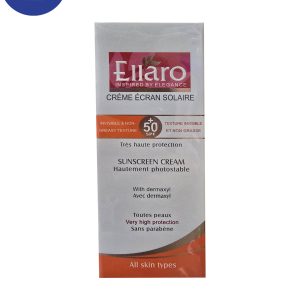 کرم ضد آفتاب مناسب انواع پوست SPF 50 الارو (بدون رنگ) 50میل Ellaro Sunscreen suitable for all skin types SPF 50 (invisible) 50ml