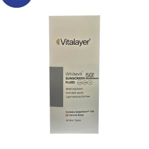 فلوئید ضد آفتاب وایت ویت ویتالیر (نچرال بژ) 50میل Vitalayer Whitevit Sunscreen Fluid (Natural Beige) 50ml