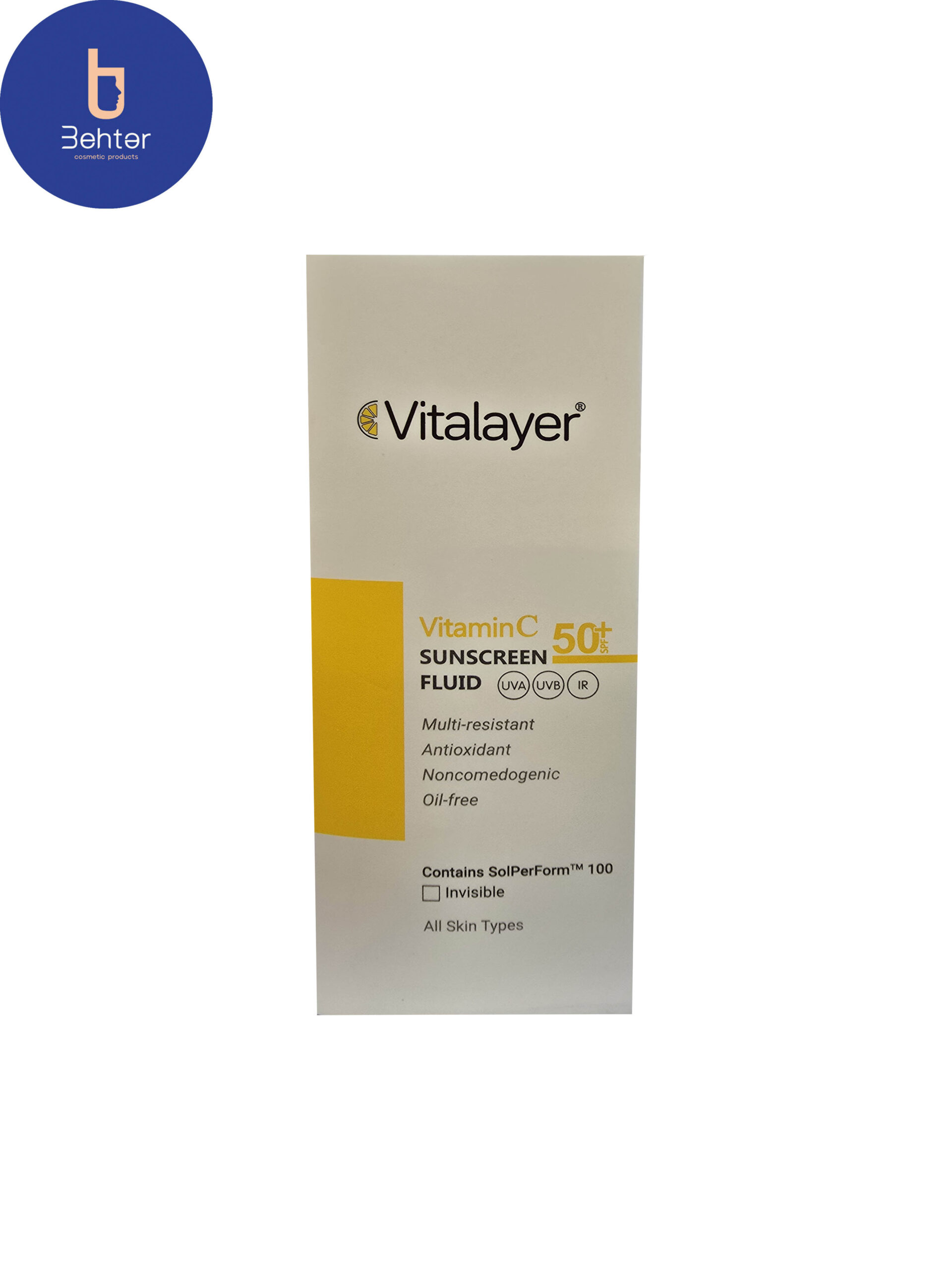 فلوئید ضد آفتاب ویتامین سی ویتالیر(بی رنگ) 50میل Vitalayer Vitamin C Sunscreen Fluid (Colorless) 50ml