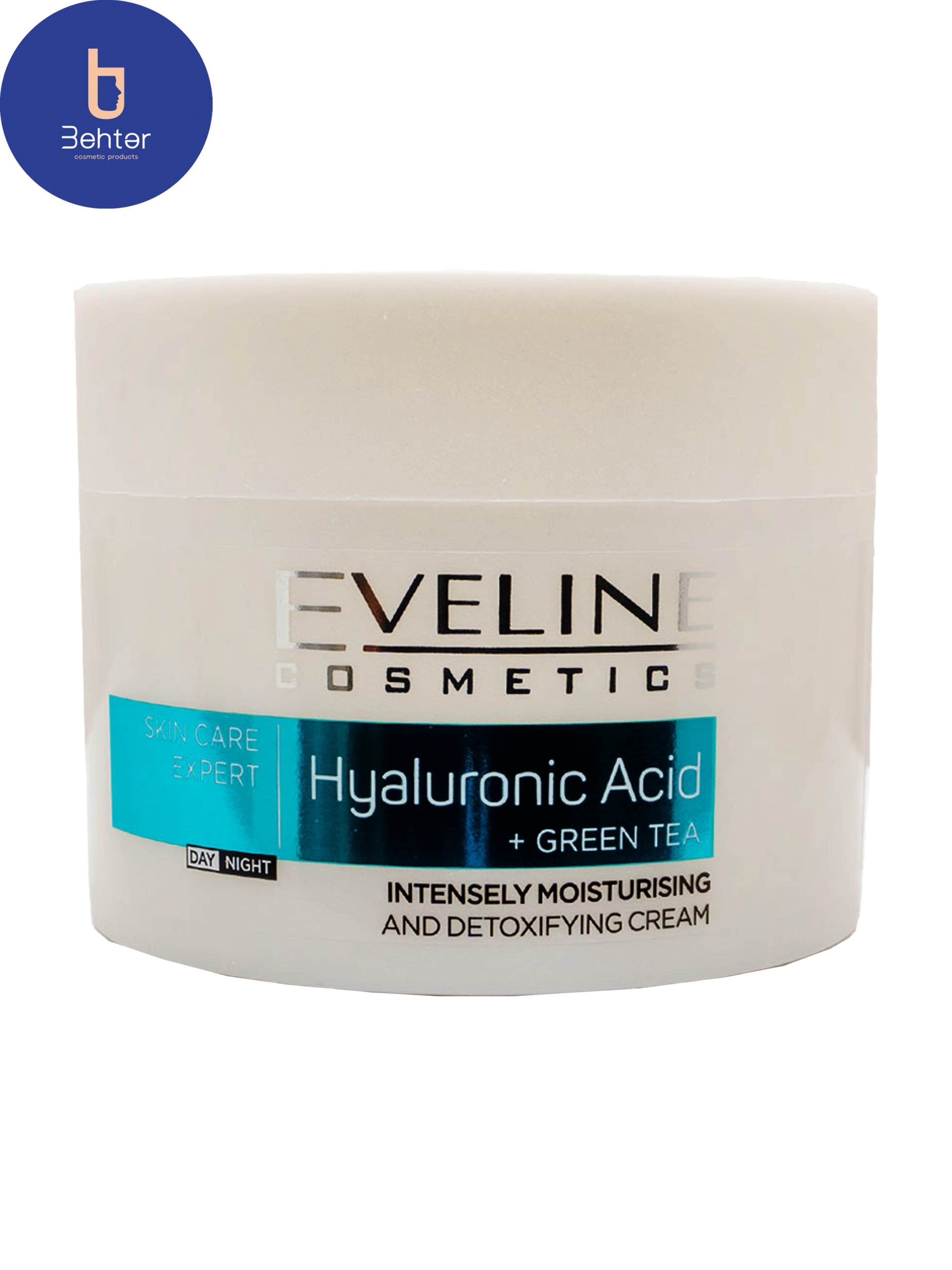 کرم آبرسان و ضدچروک هیالورونیک اسید و چای سبز اولاین 50میل Eveline Hyaluronic Acid and Green Tea Hydrating and Anti-Wrinkle Cream 50ml
