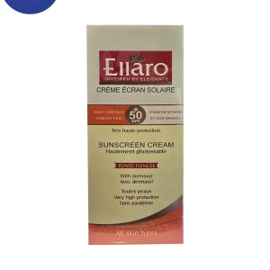 کرم ضد آفتاب مناسب انواع پوست SPF 50 الارو(بژ روشن) 50میل Ellaro Sunscreen suitable for all skin types SPF 50 (light beige) 50ml