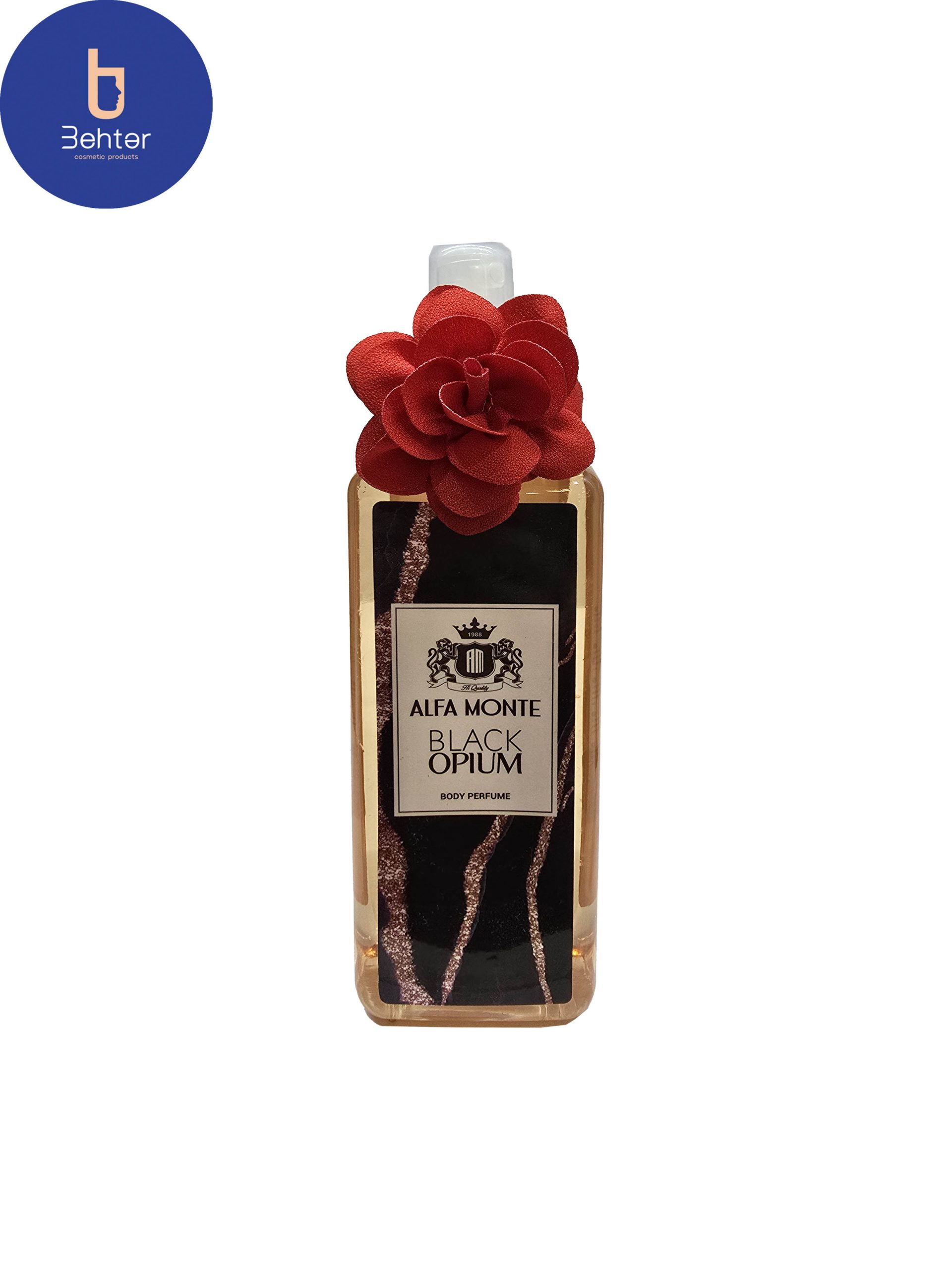 بادی اسپلش برند الفامونت اسانس بلک اوپیوم حجم 260میل Body Splash Brand Alfa monte Black Opium Essence Volume 260ml