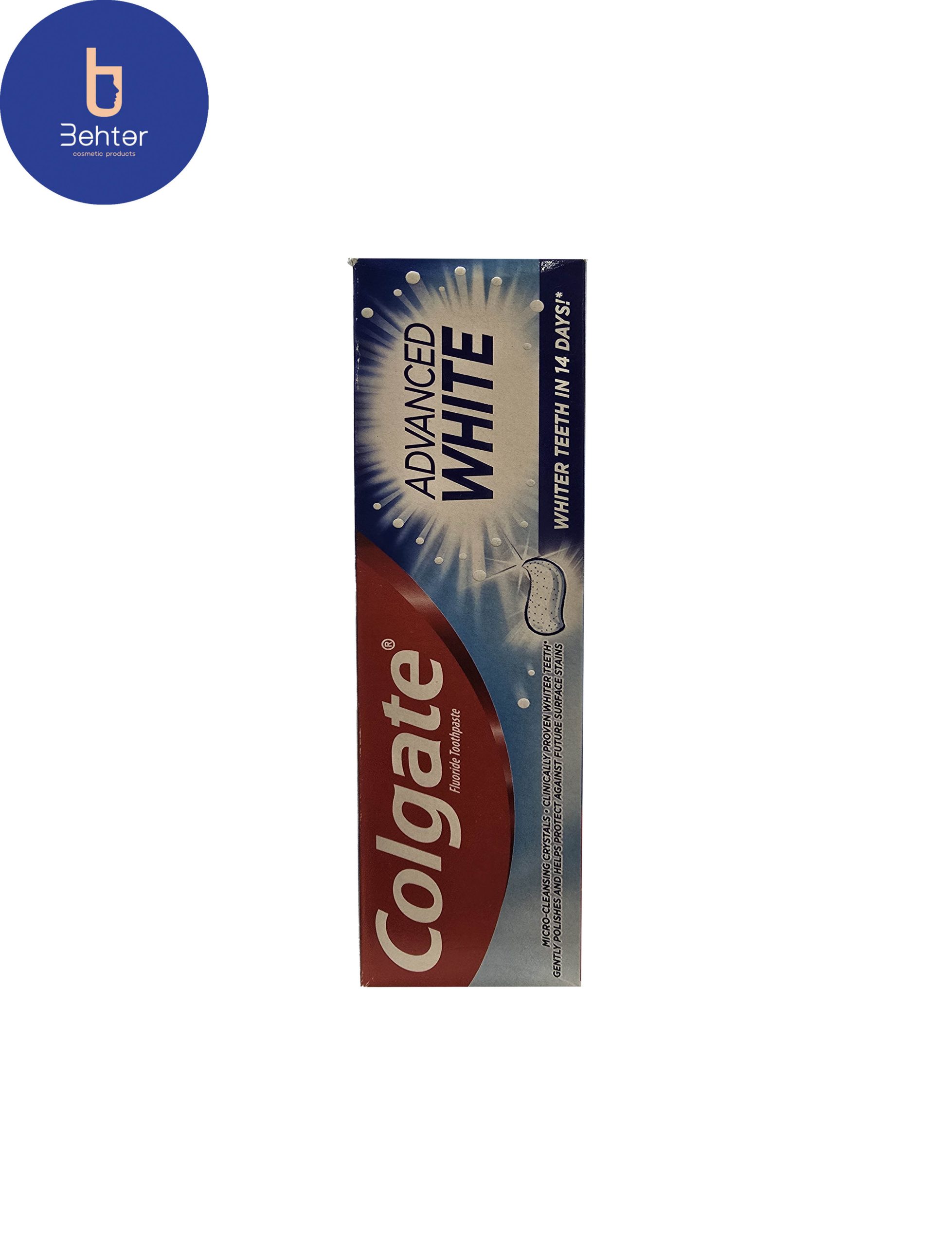 خمیردندان سفیدکننده کلگیت مدل advanced white حجم 100 میل Colgate advanced whitening toothpaste, 100 ml