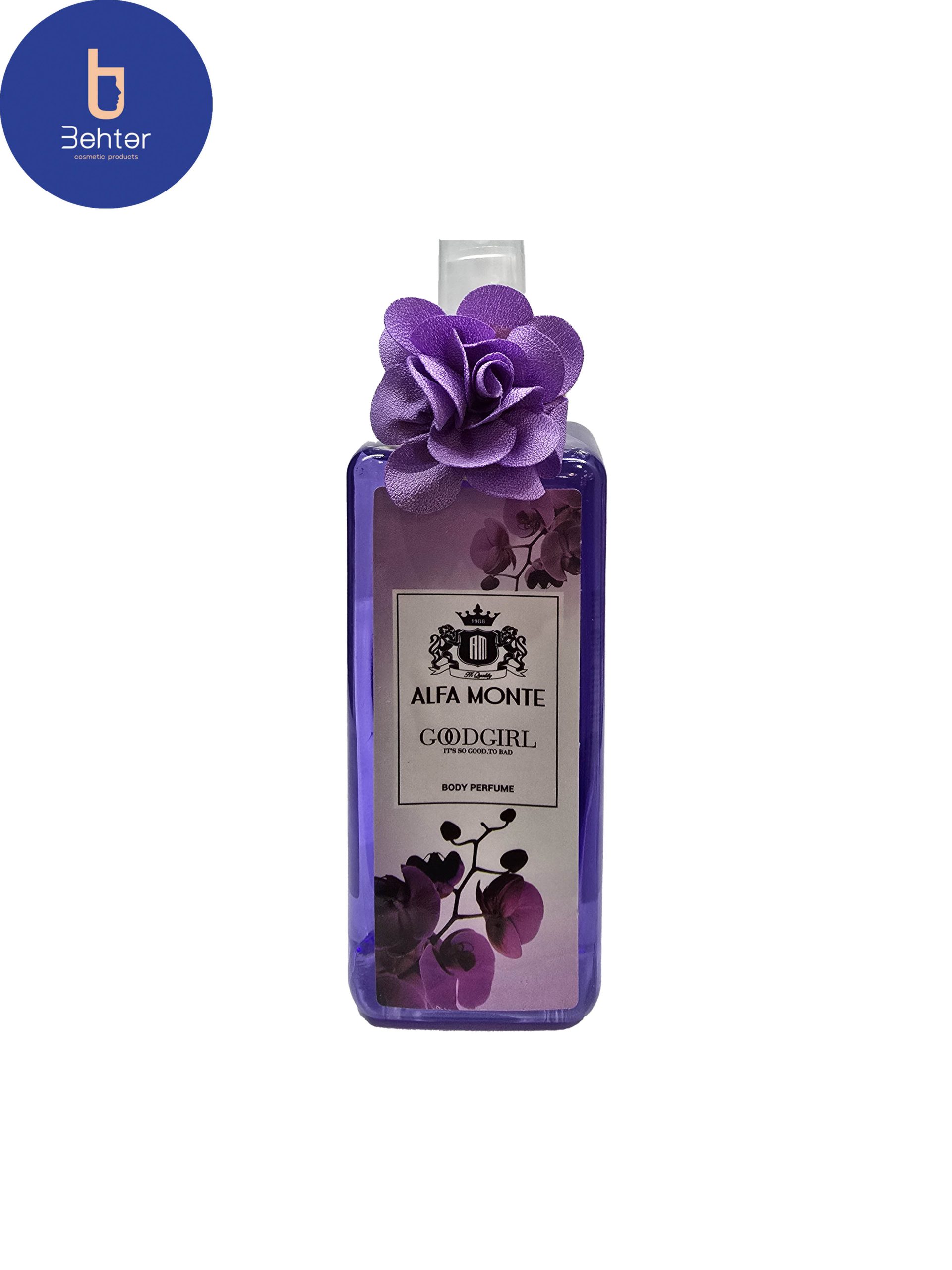 بادی اسپلش برند الفامونت اسانس گودگرل حجم 260میل Body Splash Brand Alfa monte Good Girl Essential Oil Volume 260ml