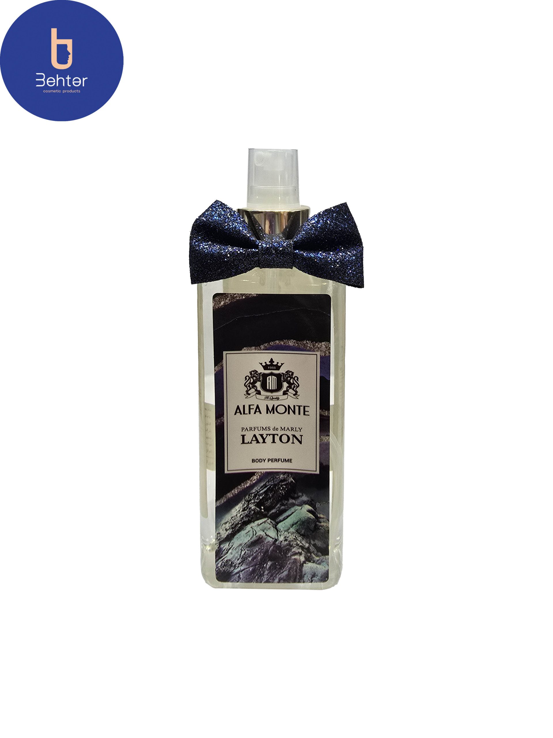 بادی اسپلش برند الفامونت اسانس مارلی لیتون حجم 260میل Body Splash Brand Alfa monte Marly Layton Essential Oil Volume 260ml