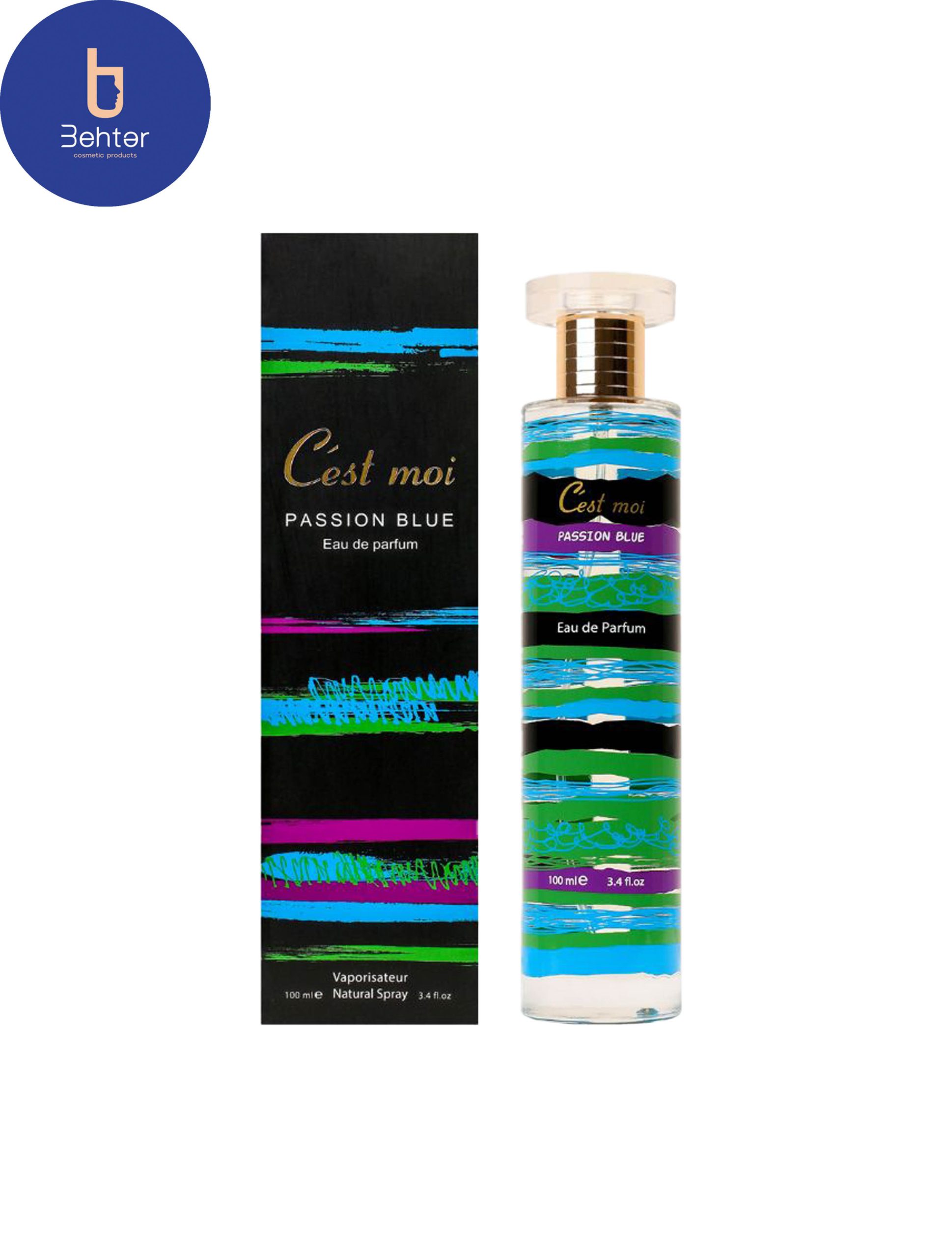 عطر زنانه پشن بلو سموآ 100میل Passion Blue Cest moi Women’s Perfume ,100ml