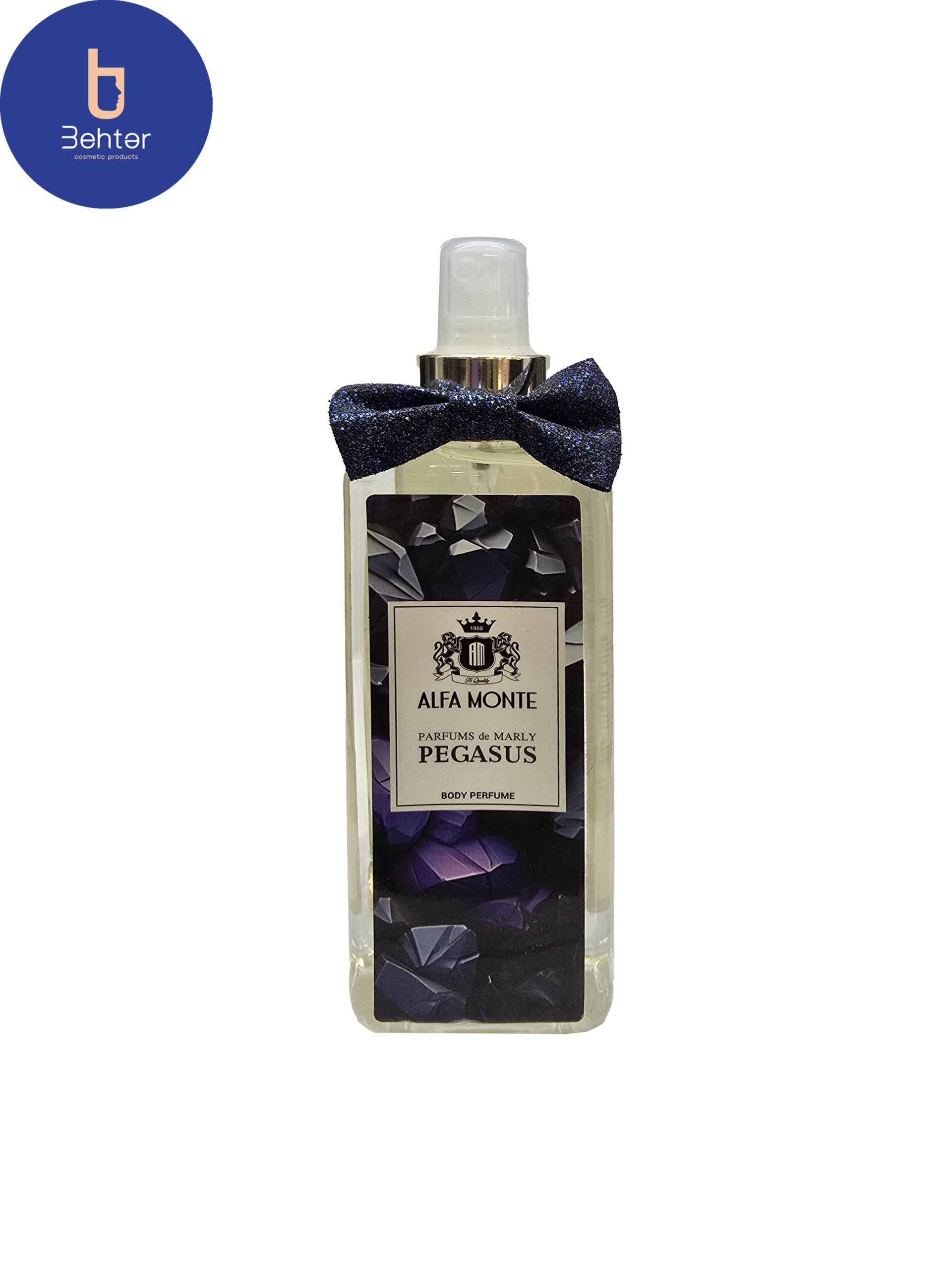 بادی اسپلش برند الفامونت اسانس مارلی پگاسوس حجم 260میل Body Splash Brand Alfa monte Marley Pegasus Essential Oil Volume 260ml