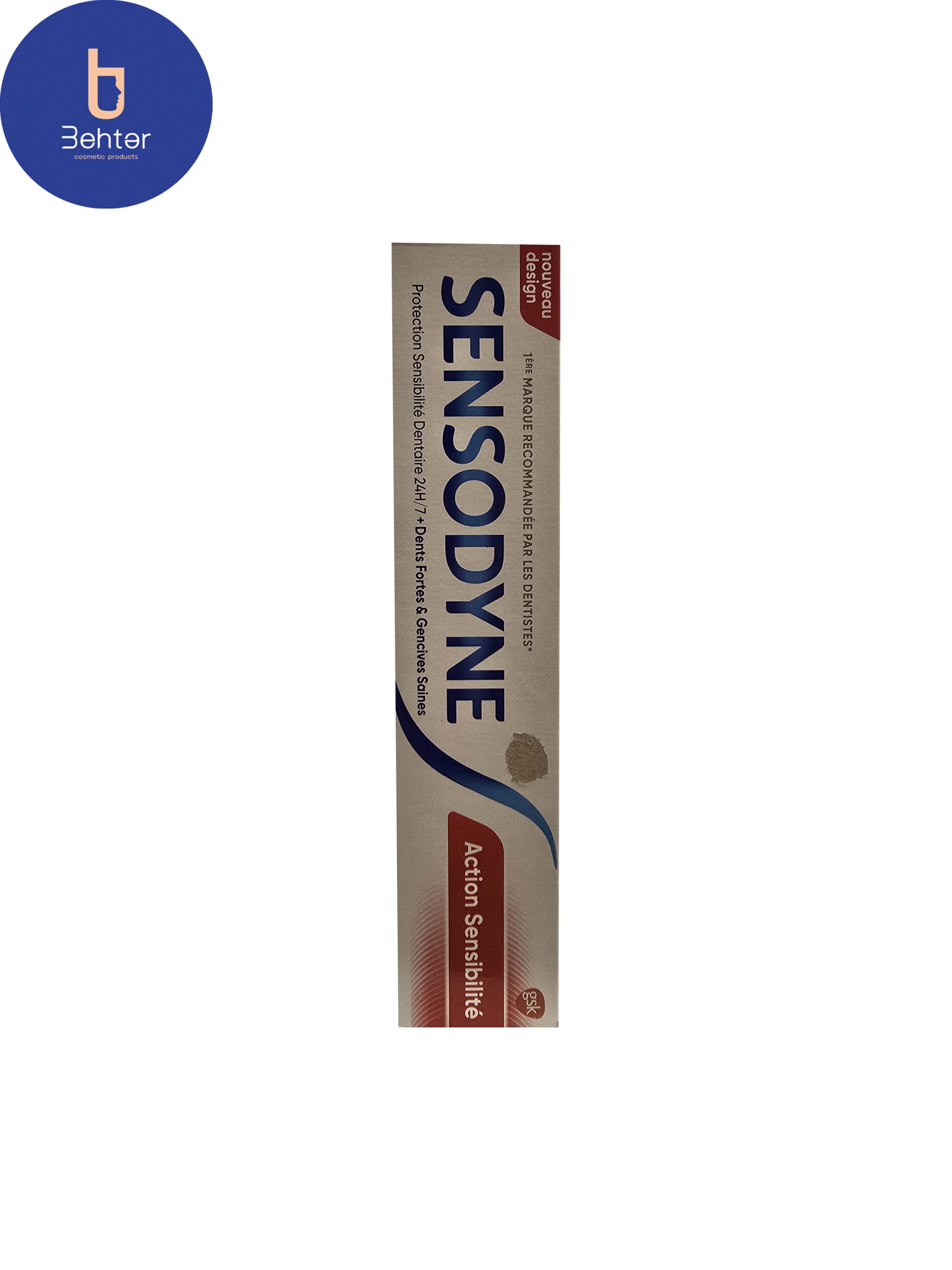 خمیر دندان اکشن سنسیتیو مخصوص دندان های حساس سنسوداین 75میل Sensodyne action sensibilite toothpaste for sensitive teeth 75ml