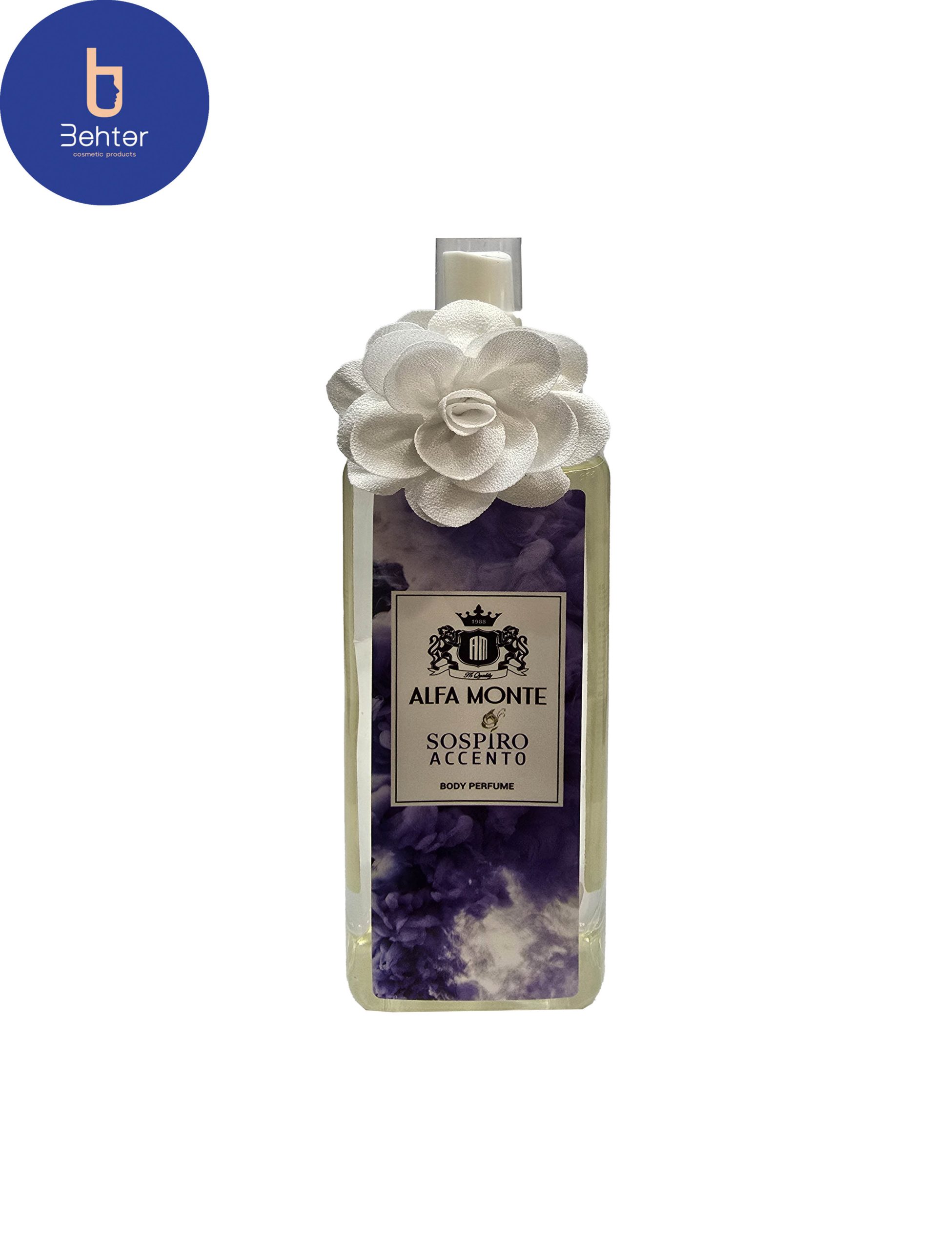 بادی اسپلش برند الفامونت اسانس سوسپیرو اکنتو حجم 260میل Body Splash Brand Alfa monte Essential Oil Sospiro Accento Volume 260ml