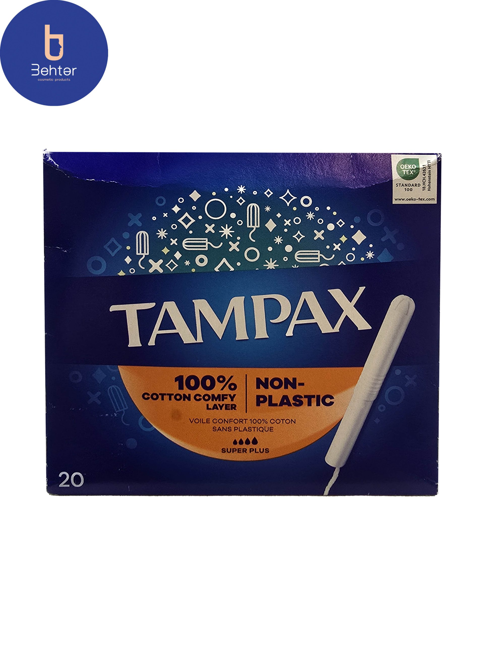 تامپون تامپکس مدل Super Plus بسته بندی 20 عدد Tampax super plus tampons, pack of 20
