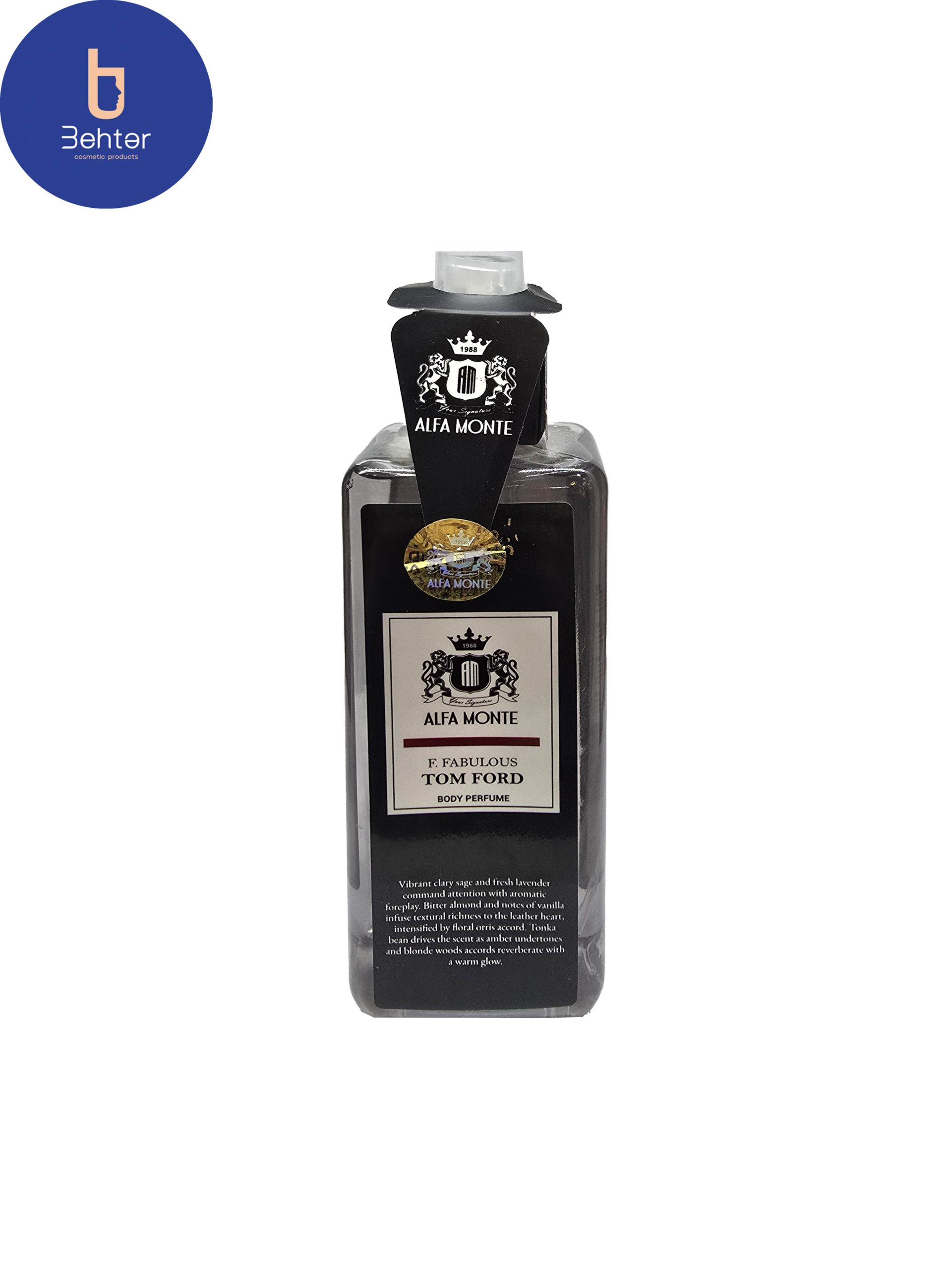 بادی اسپلش برند الفامونت اسانس تام فورد فابولوس حجم 260میل Body Splash Brand Alfa monte Tom Ford Fabulous Essential Oil ,260ml
